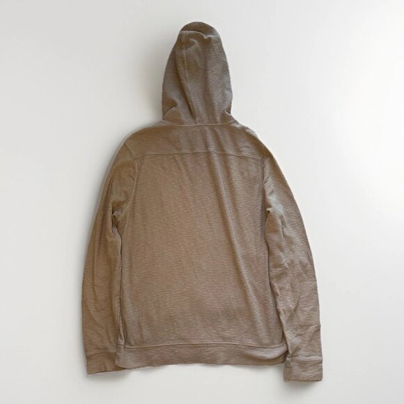 All Saints Beige Waffle Print Zip Hoodie Size Large - Picture 3 of 3